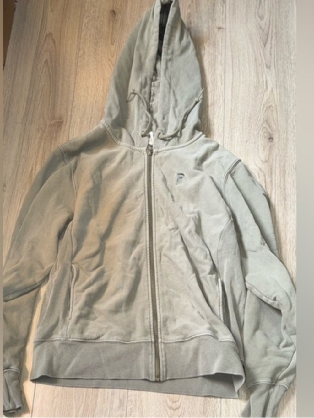 Victoria’s Secret pink green zip up hoodie sweatshirt hooded sweater